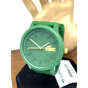 Lacoste Men's Watch 2011316 Hero 12.12 Quartz Green Dial Rubber Band 48mm
